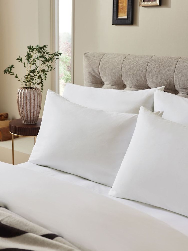 Set of 2 Collection Luxe 400 Thread Count 100% Egyptian Cotton Percale Pillowcases - Imagen 1 de 2