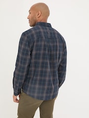 FatFace Charlton Navy Long Sleeve Check 100% Cotton Shirt - Image 2 of 6