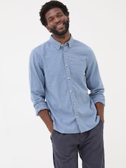 FatFace Blue Long Sleeve Grantham Grid Check Shirt - Image 1 of 5
