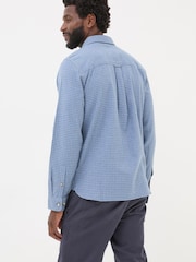 FatFace Blue Long Sleeve Grantham Grid Check Shirt - Image 2 of 5