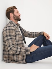 FatFace Brown Long Sleeve Upton Check 100% Cotton Shirt - Image 4 of 6