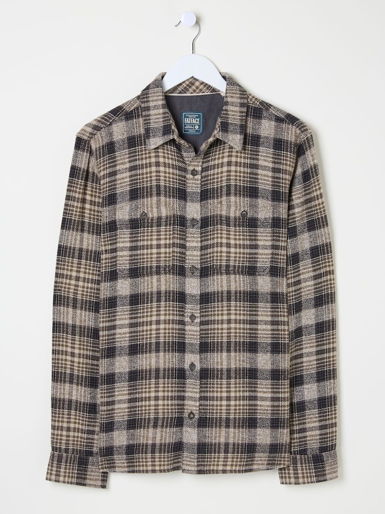 FatFace Brown Long Sleeve Upton Check 100% Cotton Shirt - Image 6 of 6 FatFace Brown Long Sleeve Upton Check 100% Cotton Shirt - Image 6 of 6