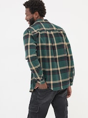 FatFace Green Dark Skies Check 100% Cotton Shirt - Image 2 of 8