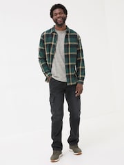 FatFace Green Dark Skies Check 100% Cotton Shirt - Image 3 of 8