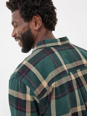 FatFace Green Dark Skies Check 100% Cotton Shirt - Image 6 of 8