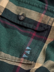 FatFace Green Dark Skies Check 100% Cotton Shirt - Image 8 of 8