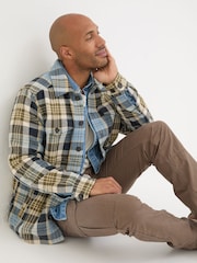 FatFace Light Blue Ryton Check Overshirt - Image 3 of 8