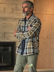 FatFace Light Blue Ryton Check Overshirt - Image 6 of 8