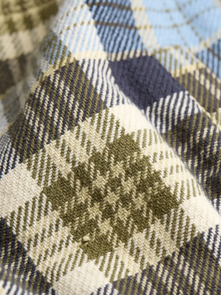 FatFace Light Blue Ryton Check Overshirt - Image 8 of 8