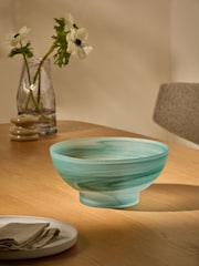 MADE.COM Blue Alysa Swirl Fruit Bowl - Image 1 of 5