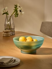 MADE.COM Blue Alysa Swirl Fruit Bowl - Image 2 of 5