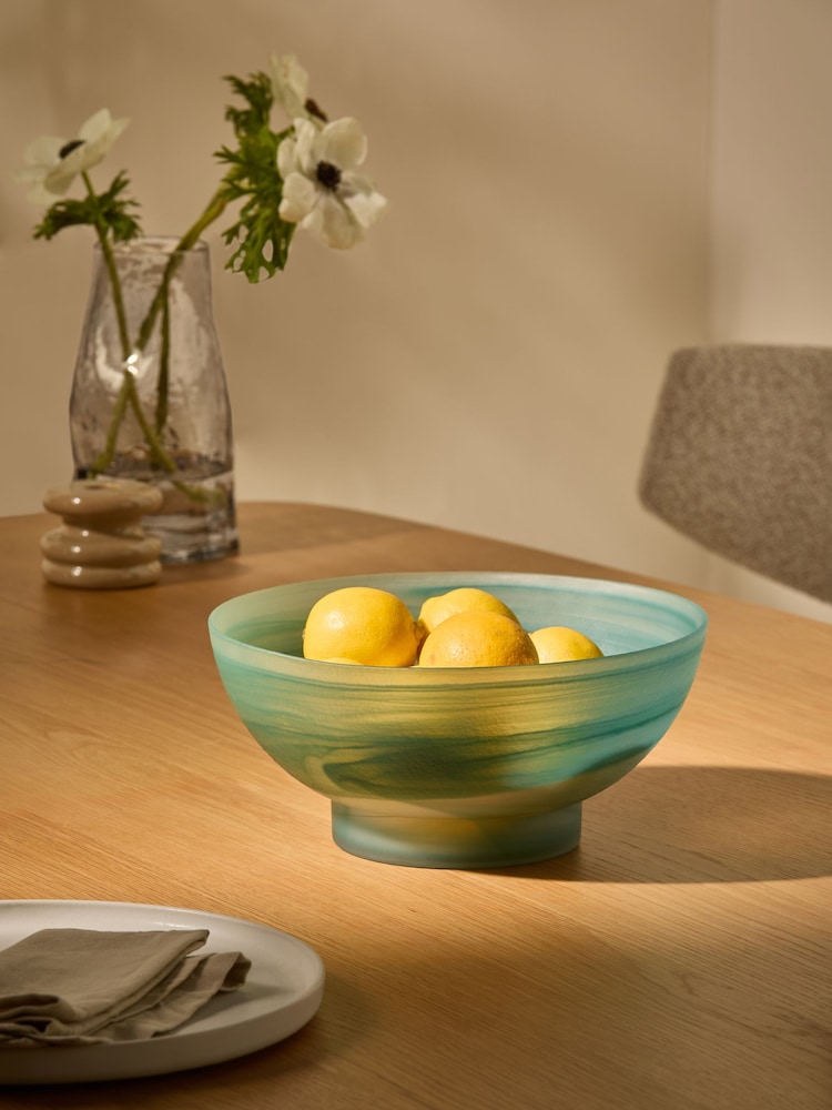 MADE.COM Blue Alysa Swirl Fruit Bowl - Image 2 of 5