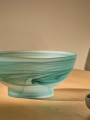 MADE.COM Blue Alysa Swirl Fruit Bowl - Image 4 of 5