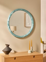 MADE.COM Blue Nina Resin Mirror - Image 1 of 4