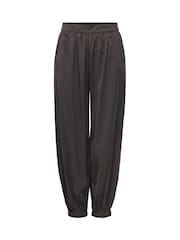 JDY Chocolate Brown Balloon Trousers - תמונה 2 מתוך 3