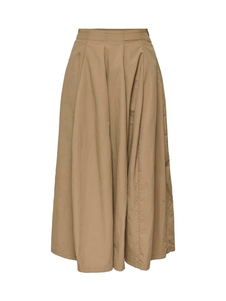 JDY Natural Stone Pleated Midi Skirt - Image 2 of 4