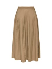 JDY Natural Stone Pleated Midi Skirt - Image 3 of 4