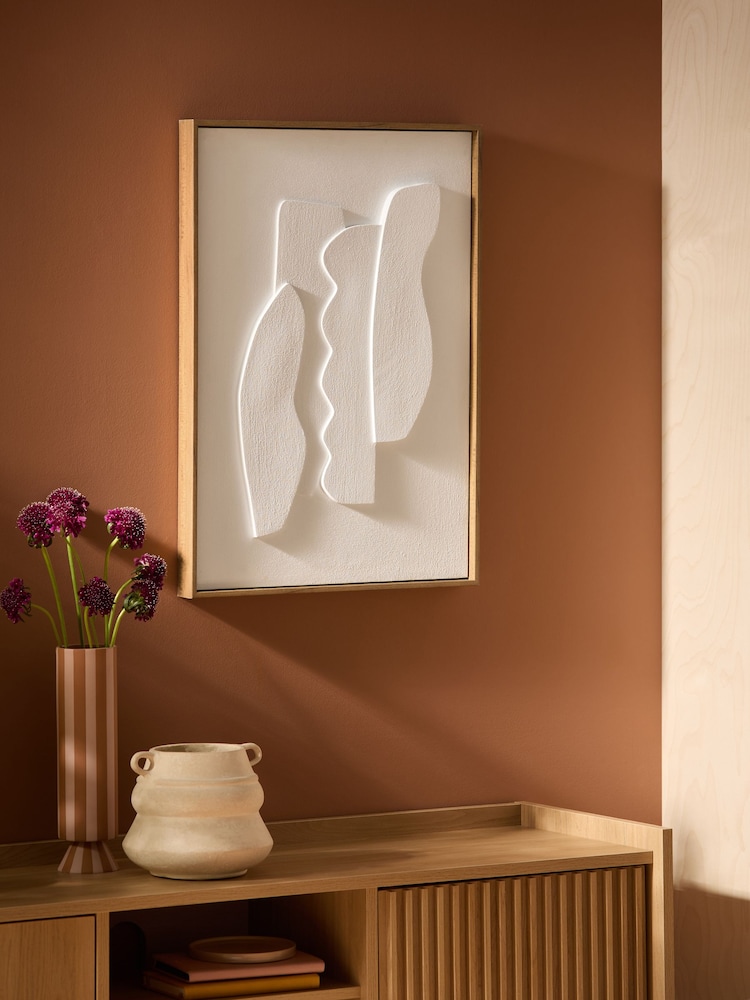 MADE.COM White Dixie Sculptural Wall Art - Image 1 of 3