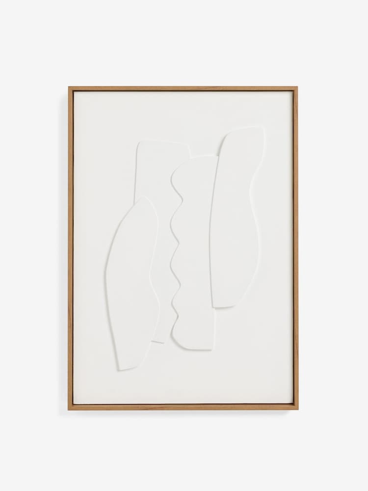 MADE.COM White Dixie Sculptural Wall Art - Image 2 of 3 MADE.COM White Dixie Sculptural Wall Art - Image 2 of 3