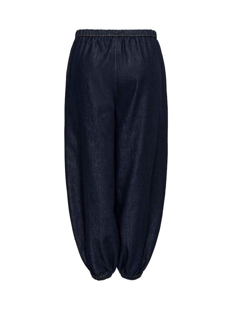 JDY Rinse Denim Tie Waist Balloon Trousers - Image 2 sur 2 JDY Rinse Denim Tie Waist Balloon Trousers - Image 2 sur 2