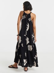 Simply Be Black Crinkle Trapeze Maxi Dress - Image 2 of 4