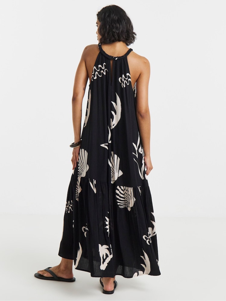 Simply Be Black Crinkle Trapeze Maxi Dress - Image 2 of 4