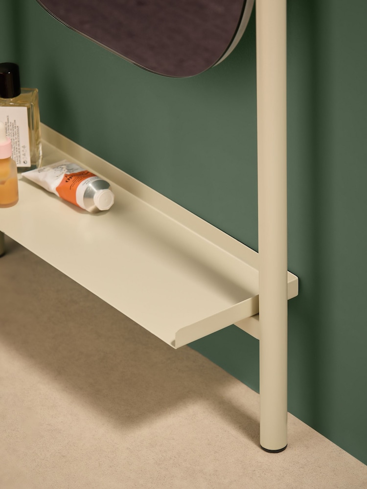 MADE.COM Cream Sylas Full Length Leaner Mirror with Shelf - Image 2 of 4
