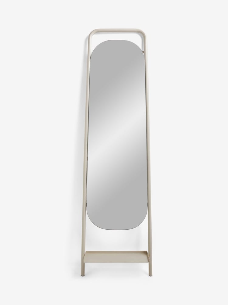 MADE.COM Cream Sylas Full Length Leaner Mirror with Shelf - Image 4 of 4
