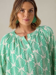 Live Unlimited Green Curve Chambray Blouse - Image 3 of 3