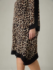 Live Unlimited Brown Curve Leopard Print Maxi Kaftan - Image 6 of 7