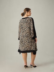 Live Unlimited Brown Curve Leopard Print Maxi Kaftan - Image 7 of 7