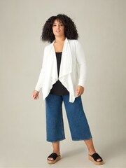 Live Unlimited Curve Petite Jersey Wasserfall Cardigan - Bild 1 von 3