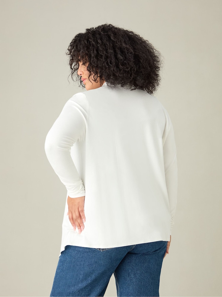 Live Unlimited Curve Petite Jersey Wasserfall Cardigan - Bild 3 von 3