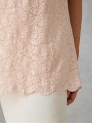 Live Unlimited Blush Pink Curve Lace Sleeveless Top - Image 3 of 4