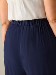 Live Unlimited Blue Curve Satin Wide Leg Trousers - Image 4 of 4