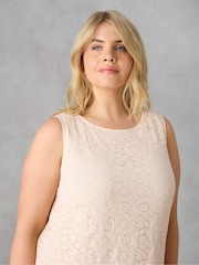 Live Unlimited Pink Curve Lace Shift Dress - Image 2 of 4