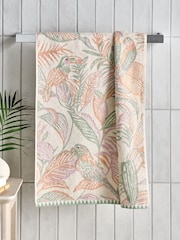 Multi Parrot Palm Leaf 100% Cotton Towel - Image 1 of 6
