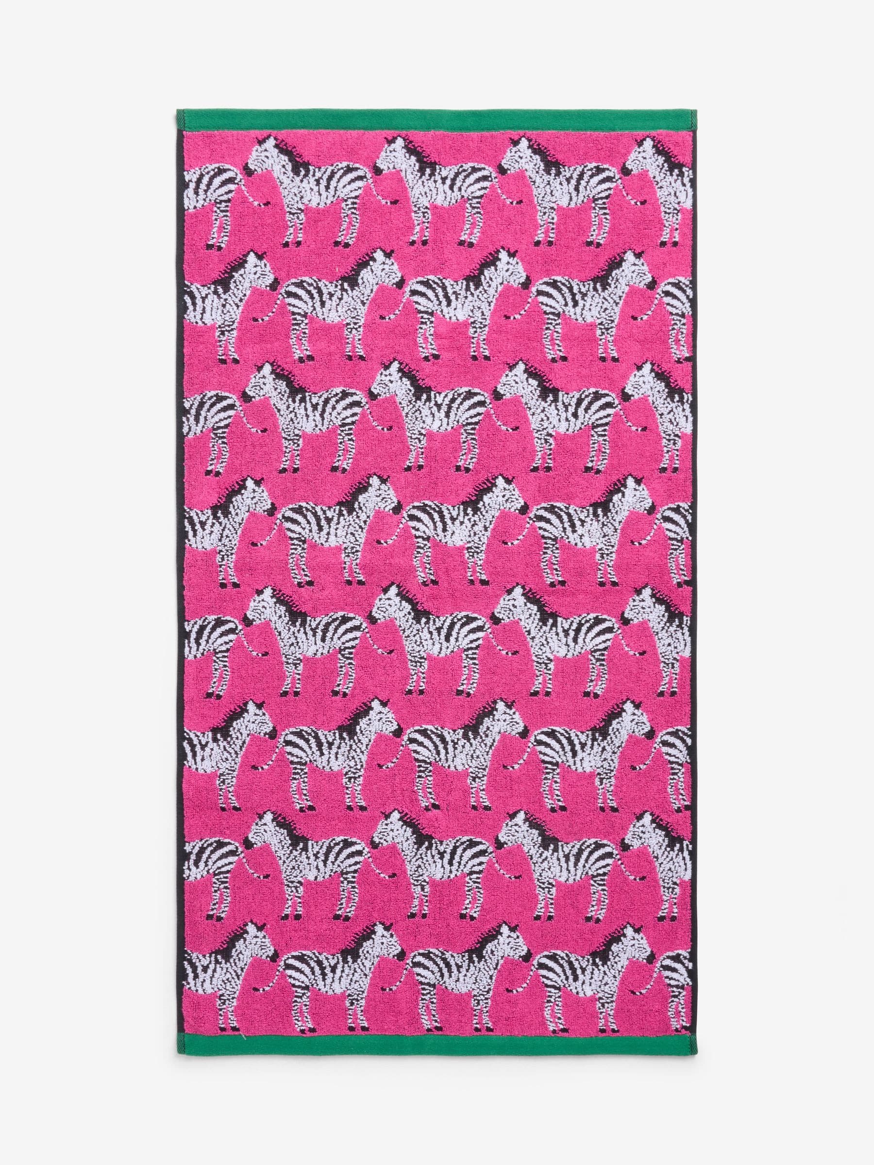 Buy Pink Zebra 100% Cotton Towels from Next USA