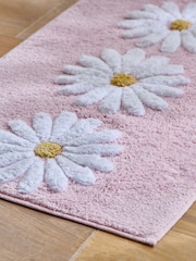 Badematte aus 100 % Baumwolle mit Gänseblümchendesign - Bild 2 von 3