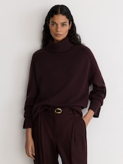 Reiss Leona Pony Hair-Effect Oval-Buckle Slim Belt - Imagen 1 de 5