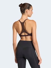 adidas Brown Optime Essentials Workout Light Support Bra - Image 2 of 5
