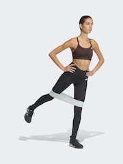 adidas Brown Optime Essentials Workout Light Support Bra - Image 3 of 5