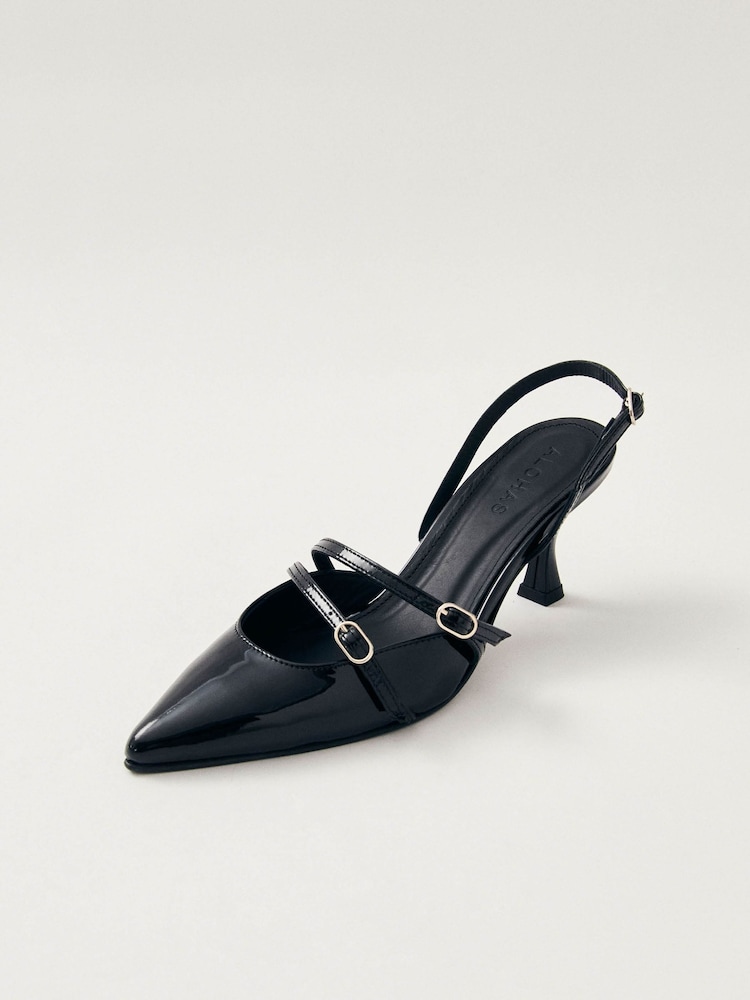 Alohas Black Joelle Onix Leather Shoes - Image 2 of 5