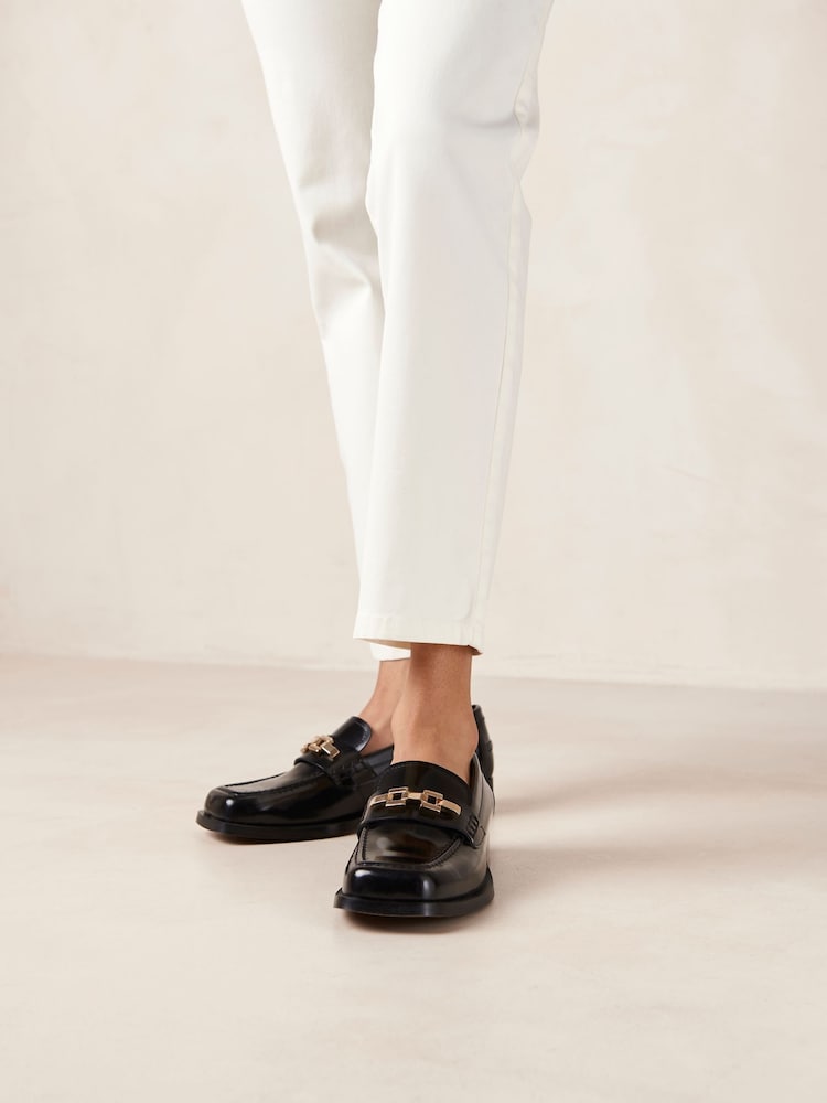 Alohas Black Elliot Leather Loafers - Image 2 of 3