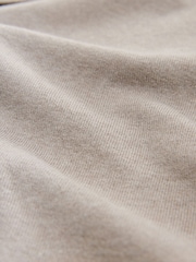 Neutral Marl Regular Fit Cotton Rich Short Sleeve Knitted Shirt with Cuban Collar - Image 8 of 8
