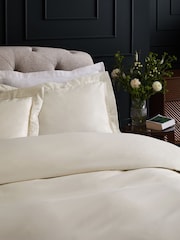 Ivory Collection Luxe 1000 Thread Count 100% Cotton Sateen Oxford Luxury Duvet Cover and Pillowcase Set - Image 2 of 4
