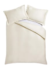 Ivory Collection Luxe 1000 Thread Count 100% Cotton Sateen Oxford Luxury Duvet Cover and Pillowcase Set - Image 4 of 4