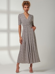 Jolie Moi Natural Kenzie Half Sleeve Jersey Maxi Dress - Image 4 of 6