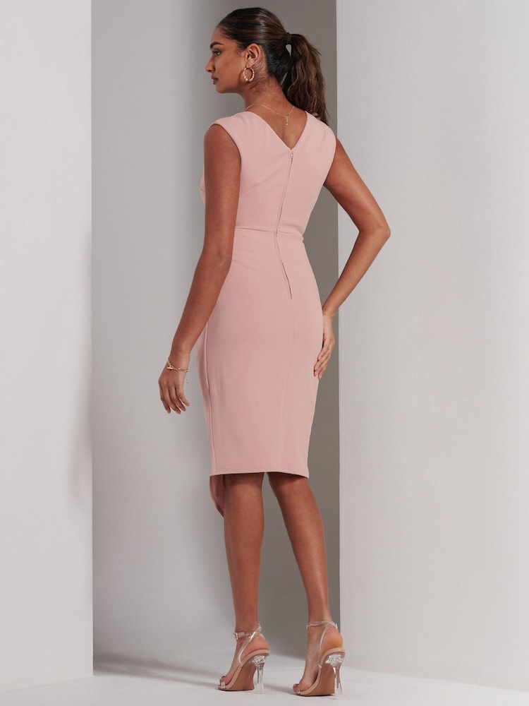 Rosa - Vestido ajustado con diseño cruzado y fruncido Kiana de Jolie Moi - Imagen 2 de 6 Rosa - Vestido ajustado con diseño cruzado y fruncido Kiana de Jolie Moi - Imagen 2 de 6
