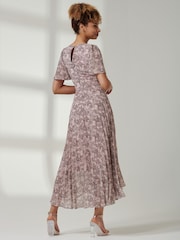 Jolie Moi Reita Pleated High-Low Hem Dress - Bild 2 von 6
